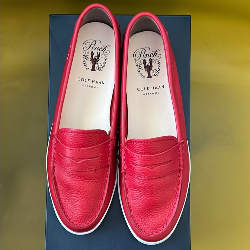 Cole Haan Women's Red Loafers NEW 9.5